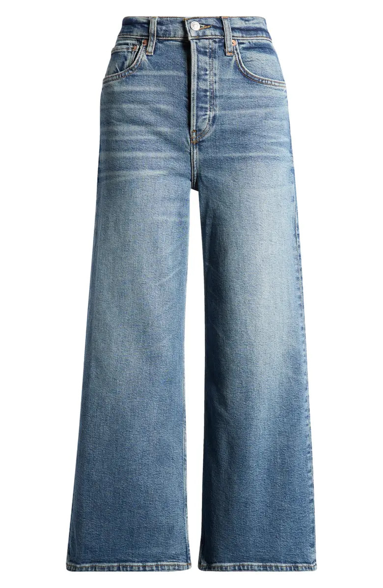 High Waist Crop Wide Leg Jeans | Nordstrom