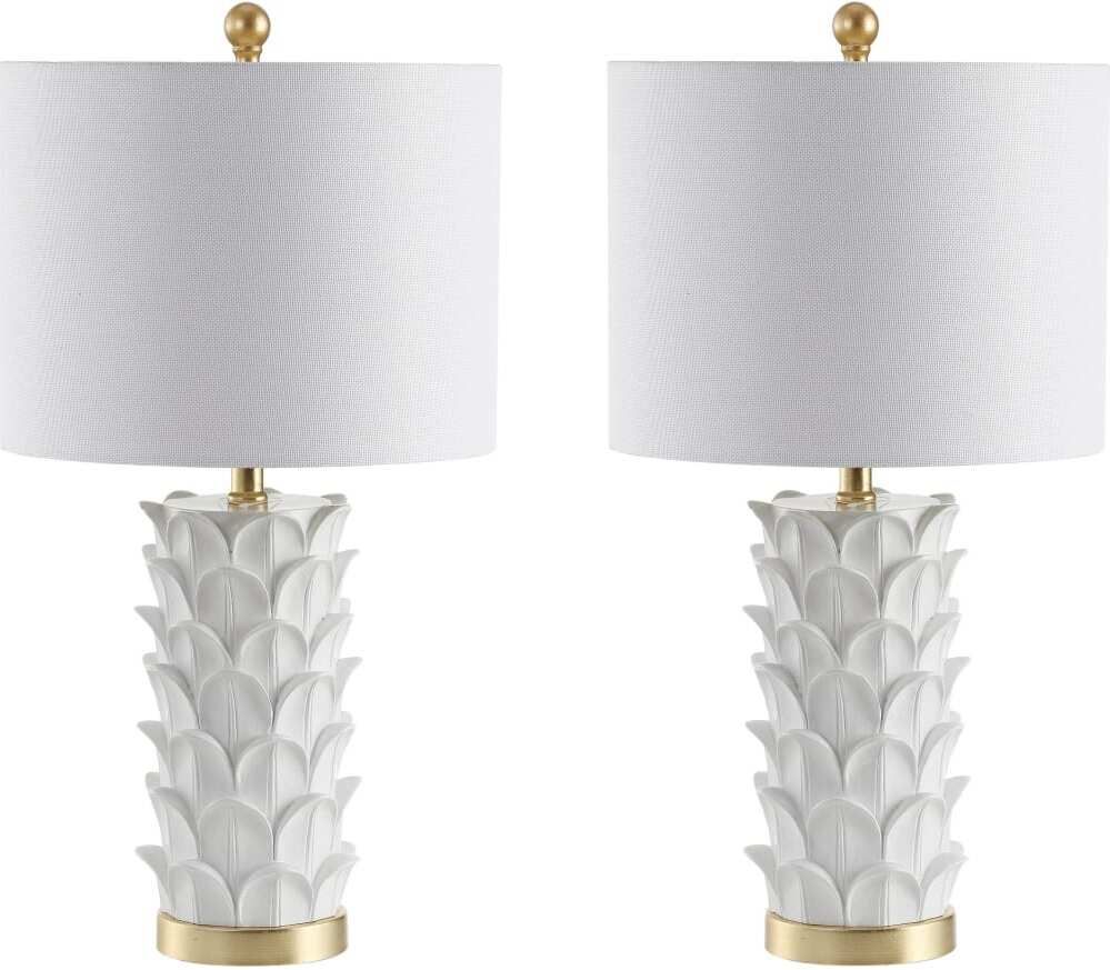 Nico White/Gold Leaf Table Lamp Set of 2 | 1stopbedrooms