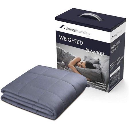 Living Essentials BBWFDG0360 60 x 80 in. 15 lbs Weighted Blanket - Queen, Grey | Walmart (US)