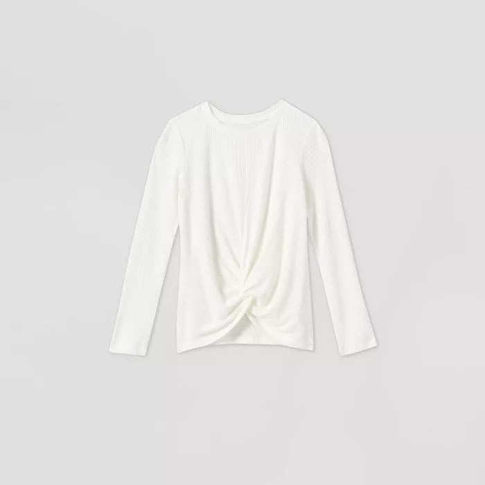 Girls' Long Sleeve Ribbed Cozy Pullover - Cat & Jack™ | Target