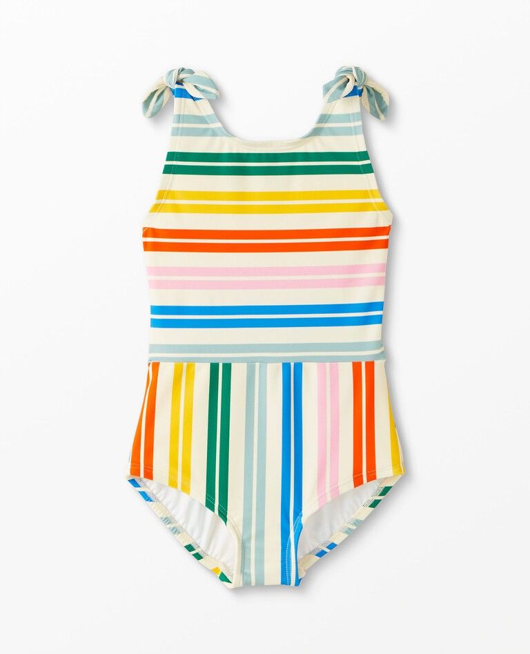 Rainbow Stripe One Piece Swim Suit | Hanna Andersson