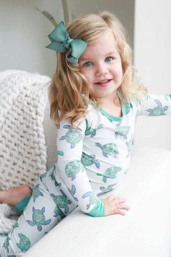 Totally Turtles Two Piece Pajama Set | Caden Lane