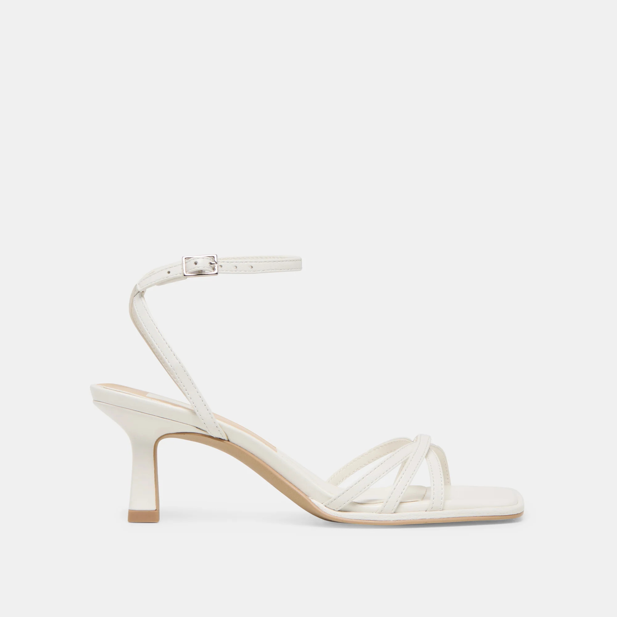Manji Heels True White Leather | DolceVita.com
