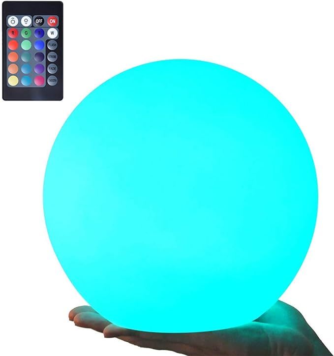 LOFTEK LED Night Light Ball, 8-inch 16 RGB Colors and Dimmable Globe Light with Remote, Upgraded ... | Amazon (US)