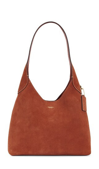 Coach Suede Brooklyn 28 Shoulder Bag in Tan. | Revolve Clothing (Global)