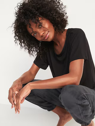 Loose Sunday Sleep Ultra-Soft Pajama Top for Women | Old Navy (US)