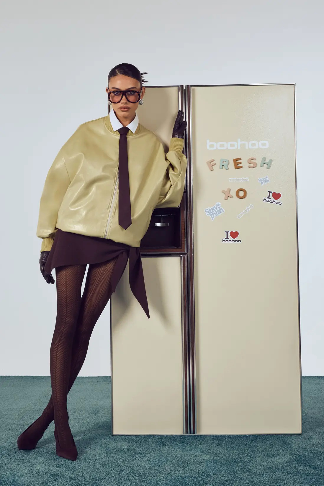 Patent Faux Leather Oversized Bomber Jacket | Boohoo.com (UK & IE)