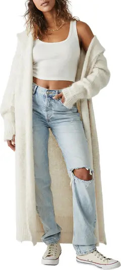 Florence Longline Hooded Alpaca Blend Cardigan | Nordstrom