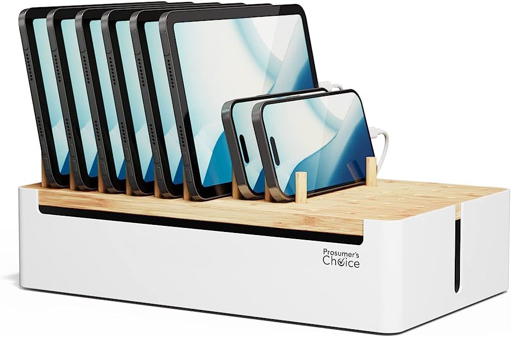 Prosumers Choice Multiple Devices Bamboo Charging Station - iPad, iPhone, Laptops, Tablets - Wood... | Amazon (US)