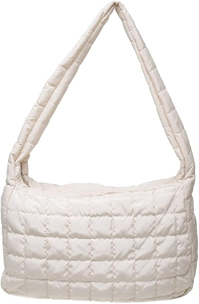 Women Puffer Tote Bags Lightweight Quilted Padding Shoulder Bag Lightweight Nylon Cotton Padded L... | Amazon (US)