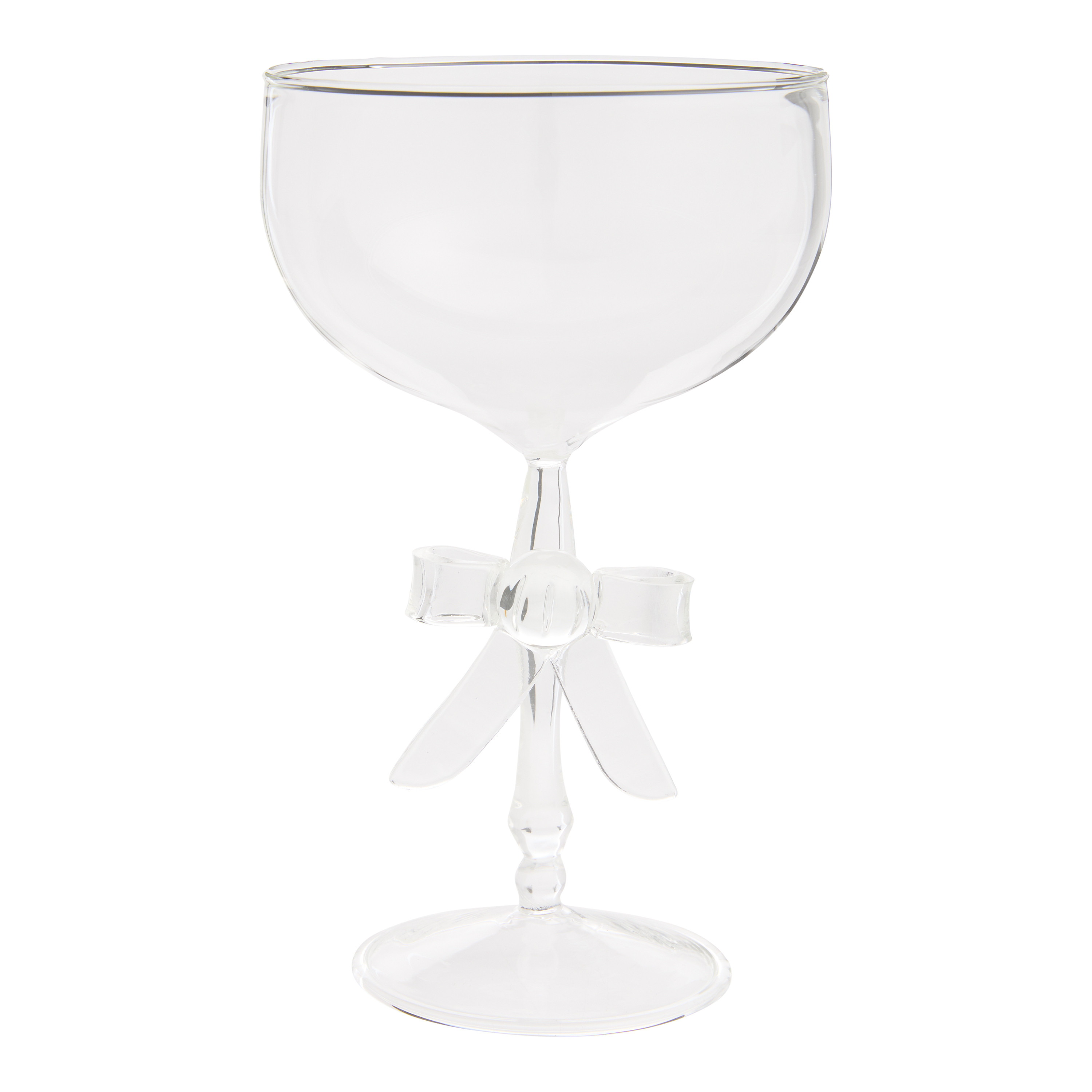 Borosilicate Bow Figural Stem Wine Glass | World Market