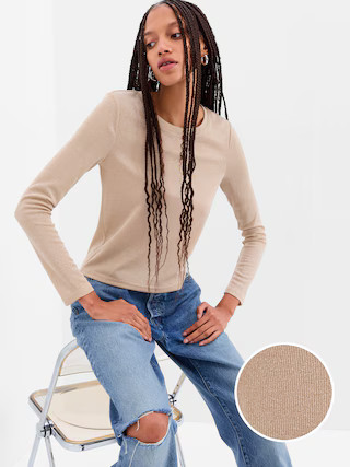 Metallic Rib T-Shirt | Gap (US)