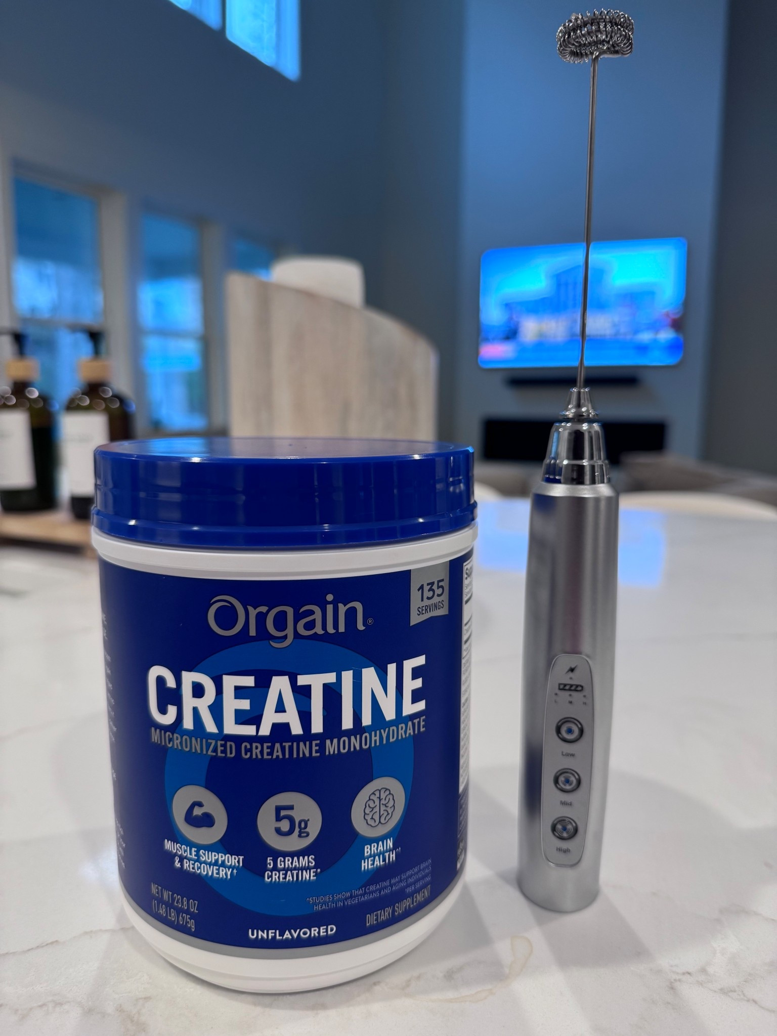 Creatine blended in my coffee every morning with this frother from Amazon 

#LTKmorningroutine