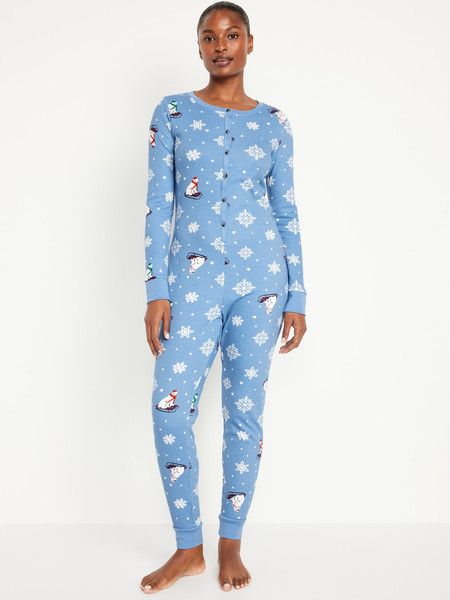 Thermal-Knit Pajama One-Piece for Women | Old Navy (US)