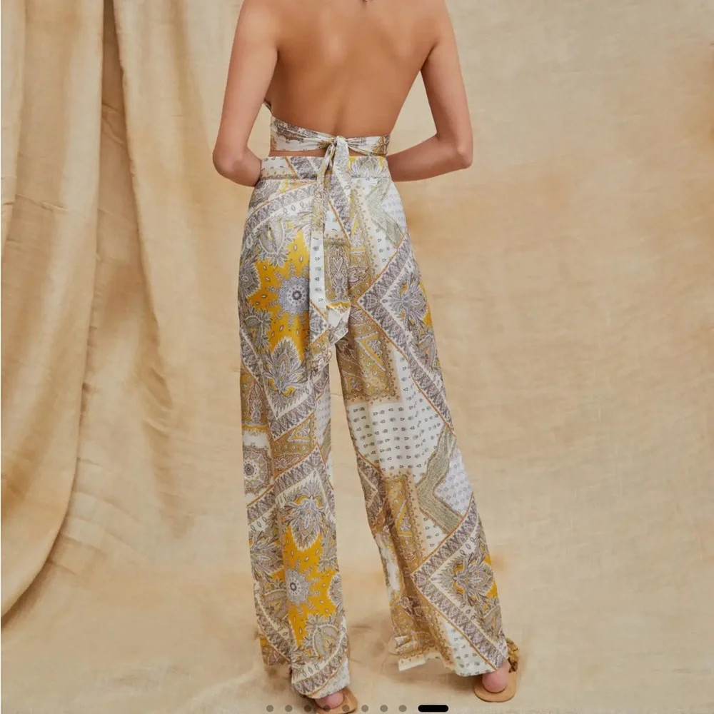 Cider Boho Paisley Print Wide Leg Silk Trousers Women’s M | Poshmark