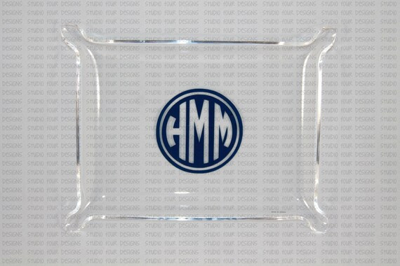 Personalized Acrylic Tray - Monogrammed Graduation Gift - Pinched Corner Tray - Monogrammed Jewel... | Etsy (US)