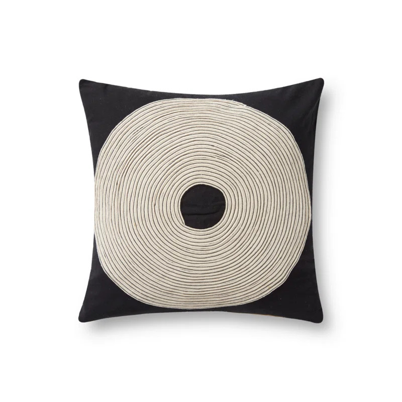 Rosealina Buttons Cotton/Polyester/Rayon Reversible Throw Pillow | Wayfair North America