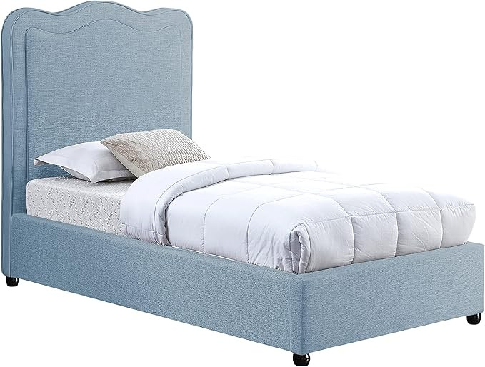 Meridian Furniture FelixSkyBlu-T Felix Collection Modern | Contemporary Linen Textured Fabric Uph... | Amazon (US)