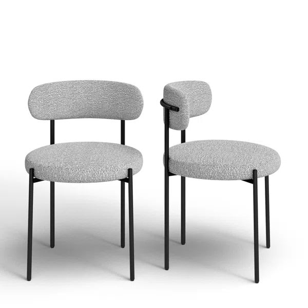 Sherwood Solid Back Boucle Side Chair (Set of 2) | Wayfair North America