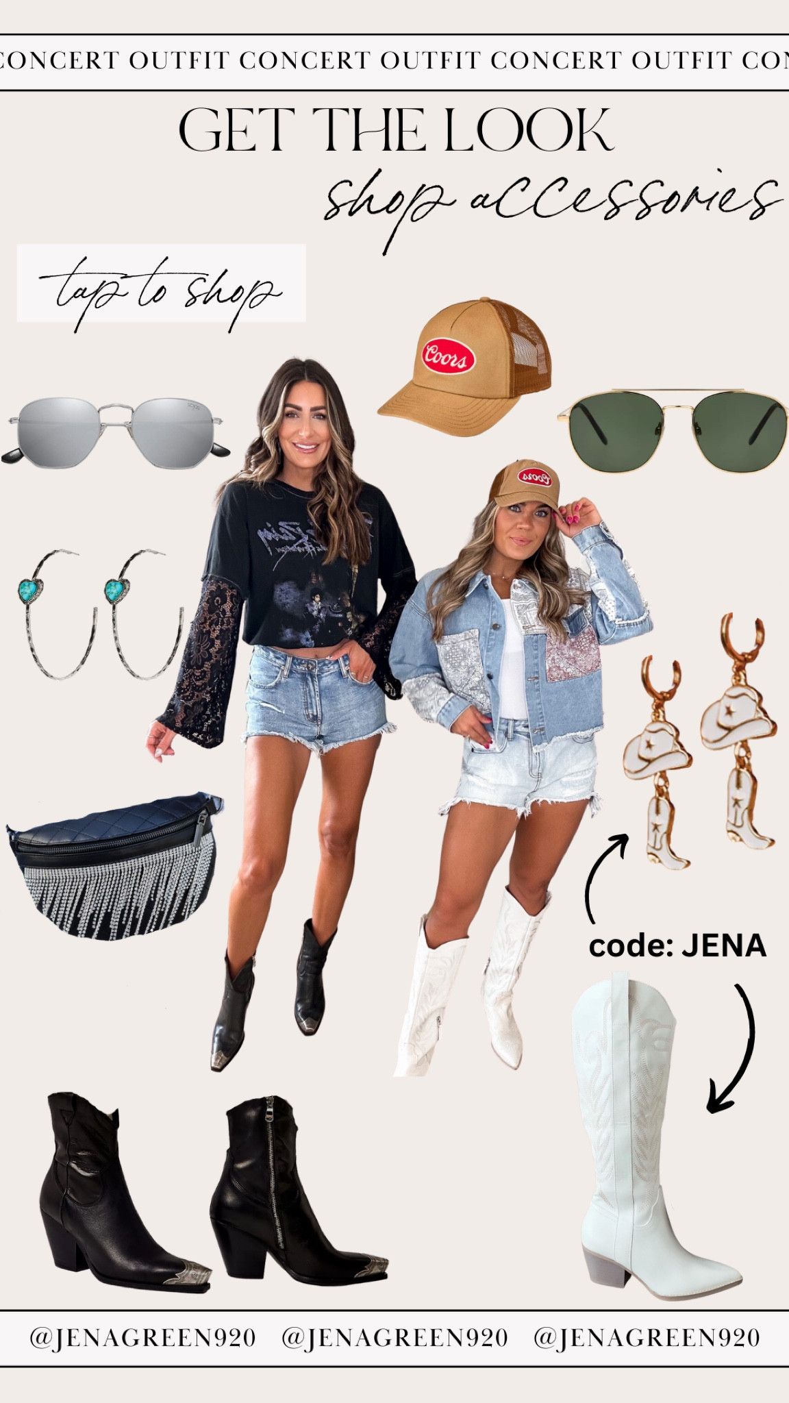 Country Concert | Nashville Outfit | Graphic Tee | Western Boots | Trucker Hat | Eric Church Concert | Luke Combs Concert | Edgy Outfit | Denim Jacket 

#LTKSeasonal #LTKunder100 #LTKstyletip