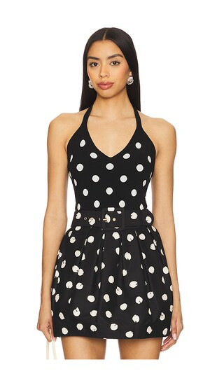 Tanya Top in Spot Black Egret | Revolve Clothing (Global)