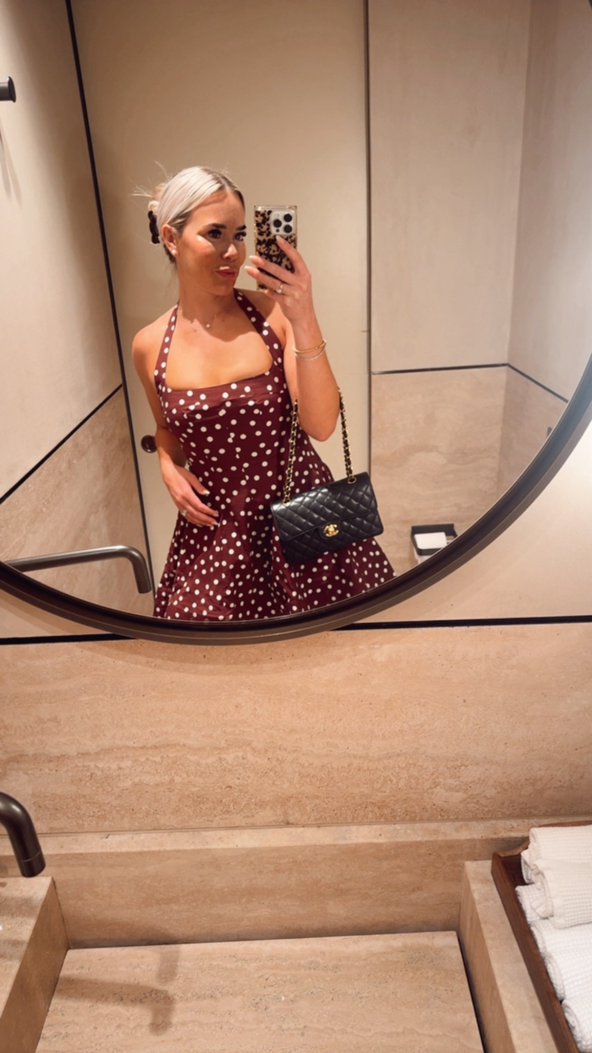 This brown polka dot dress was totally giving La dolce vita! 💃 🇮🇹 Loved the square neck halter! Wearing size small. 

#LTKdresses #LTKtravel