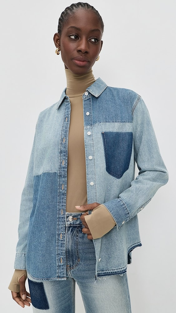 Dalma Colorblock Button Down | Shopbop