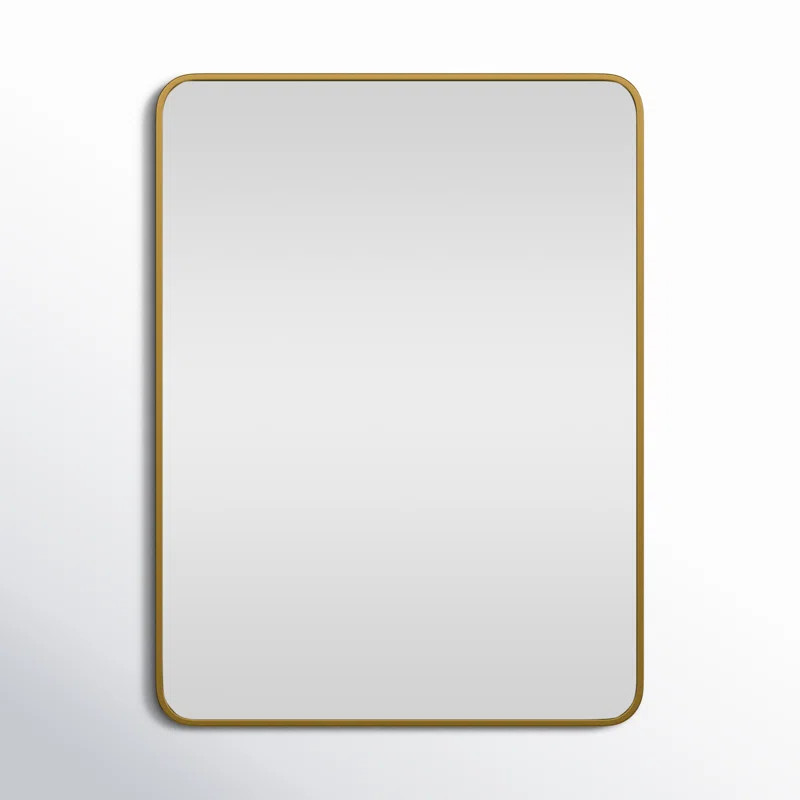 Sabine Metal Rounded Rectangle Wall Mirror | Wayfair North America