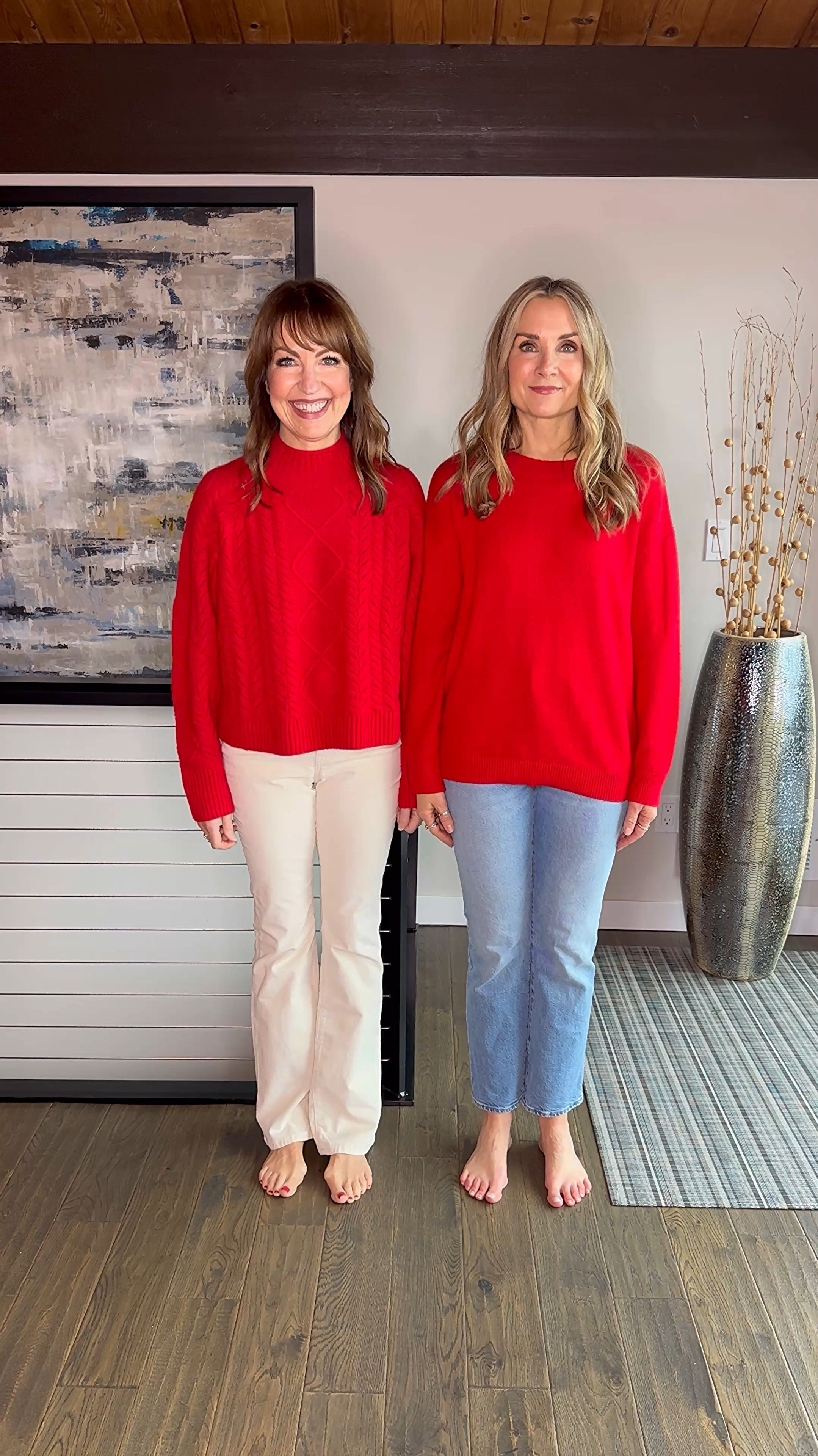 Every Day Outfits: Day 3! Comment SHOP for links!!🛍️ Yes, you can wear your red sweater after the holidays!! Let this vibrant color brighten up your winter wardrobe blahs! 

Add jeans or cords, leopard or Chelsea boots, accessories and a stylish jacket to finish the look!! Red is such a trending color!❤️ We’re glad we can wear it past Christmas and even into the spring!! 
How to Shop:🛍️
-Comment SHOP for outfit links! https://liketk.it/50EhF
-Click the link in our bio to shop! 
-Links will be in our stories!!

Red sweater, j crew, Loft, Levi’s off white cords, leopard boots, Chelsea boots, straight leg denim, Abercrombie barn jacket, Splendid coat, metallic belt, Madewell bucket bag 

#LTKStyleTip #LTKSaleAlert #LTKOver40