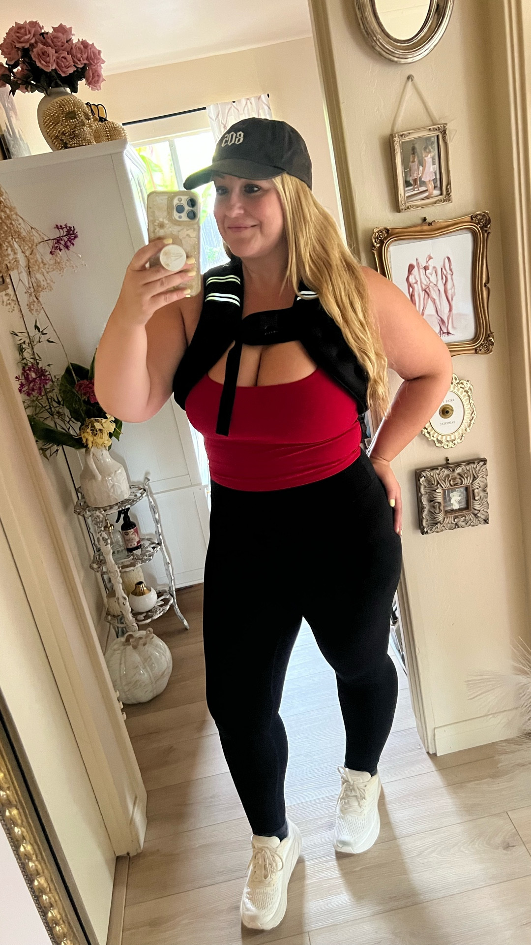 Workout outfit and weight vest
Love the buttery soft material from vitality cloud II
Wearing size XL top and L legging 

#LTKMidsize #LTKActive #LTKSeasonal