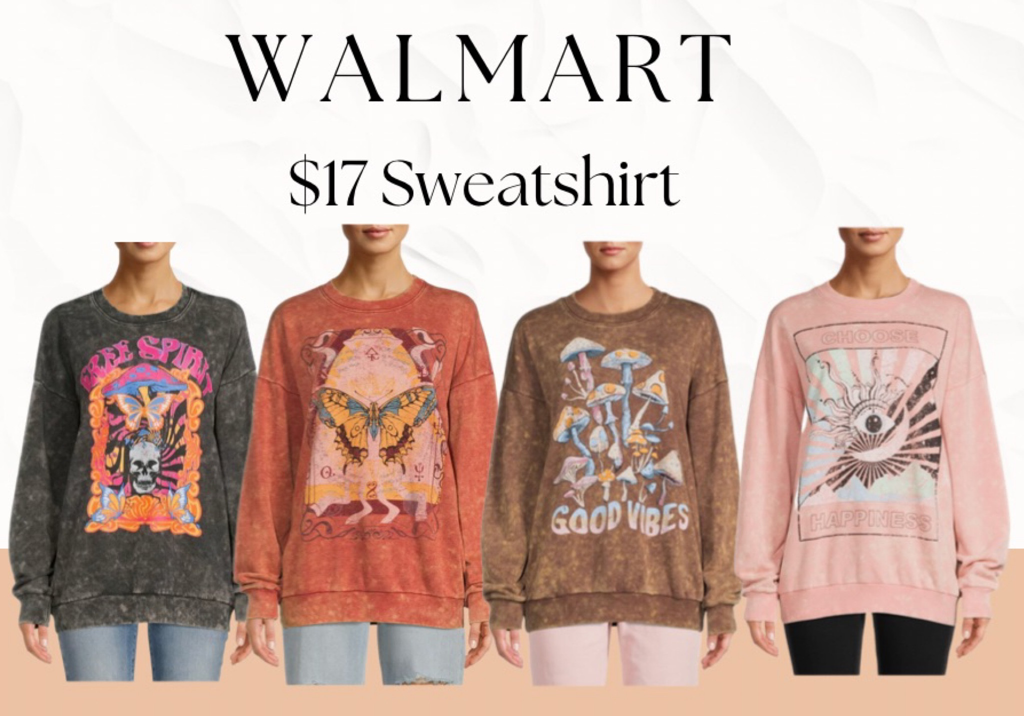 Graphic sweatshirt from Walmart. Walmart fashion. Oversized sweatshirt. 

#LTKSeasonal #LTKunder50 #LTKstyletip