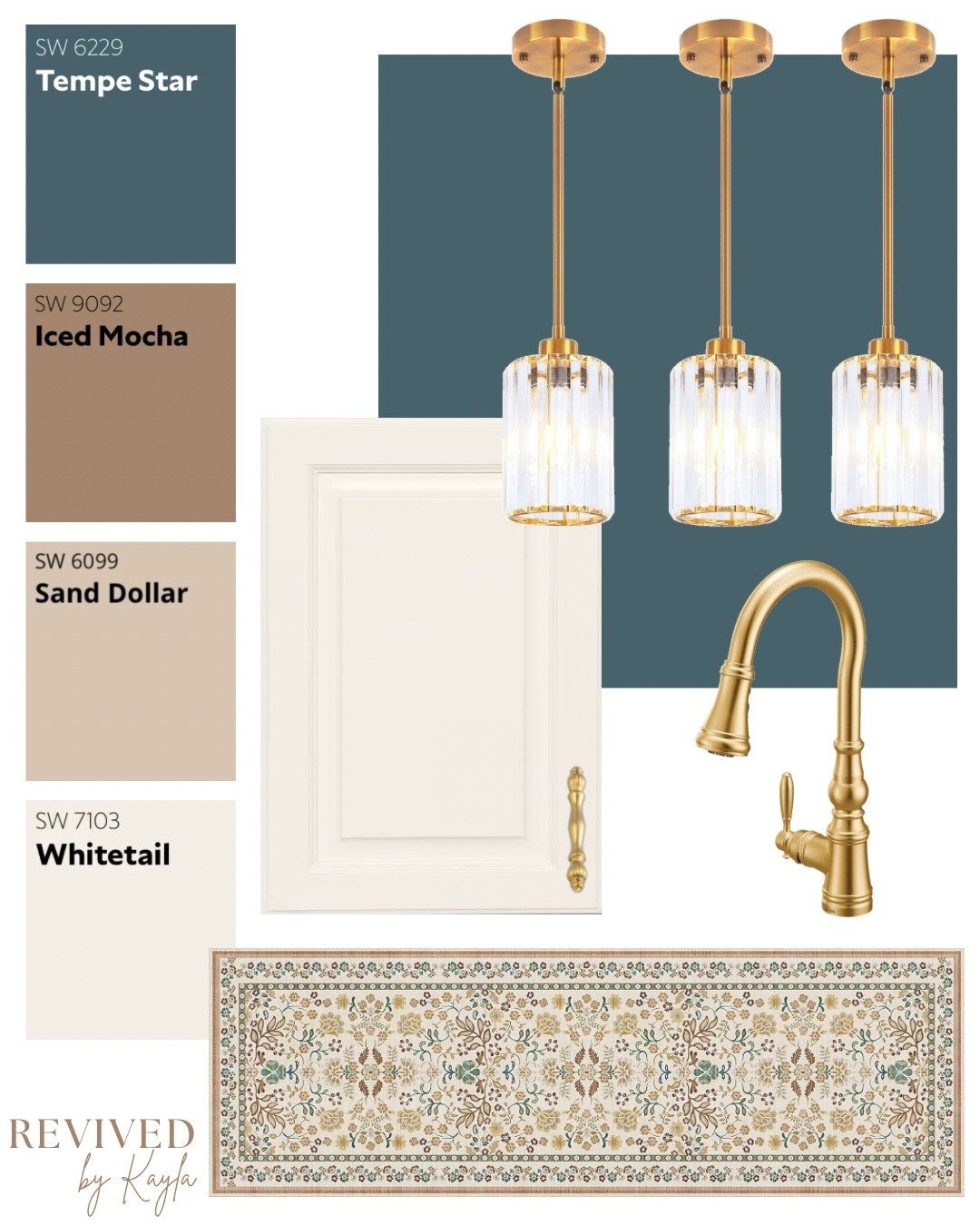 Blue and gold kitchen design mood board ✨

#kitchen #design #home #homedecor #kitchendecor #kitchendesign #homeinspo #kitchenmakeover #gold #blue #cozy #modern #traditional #paintcolors #homereno 

#LTKHome #LTKFindsUnder100 #LTKFindsUnder50