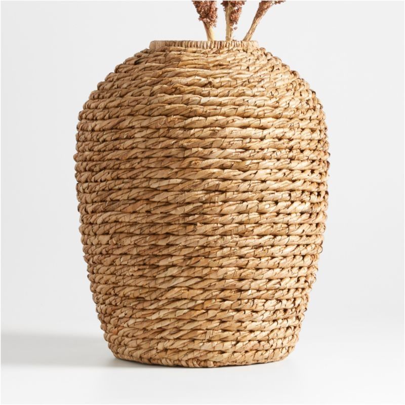 Medium Handwoven Seagrass Vase 17" + Reviews | Crate & Barrel | Crate & Barrel