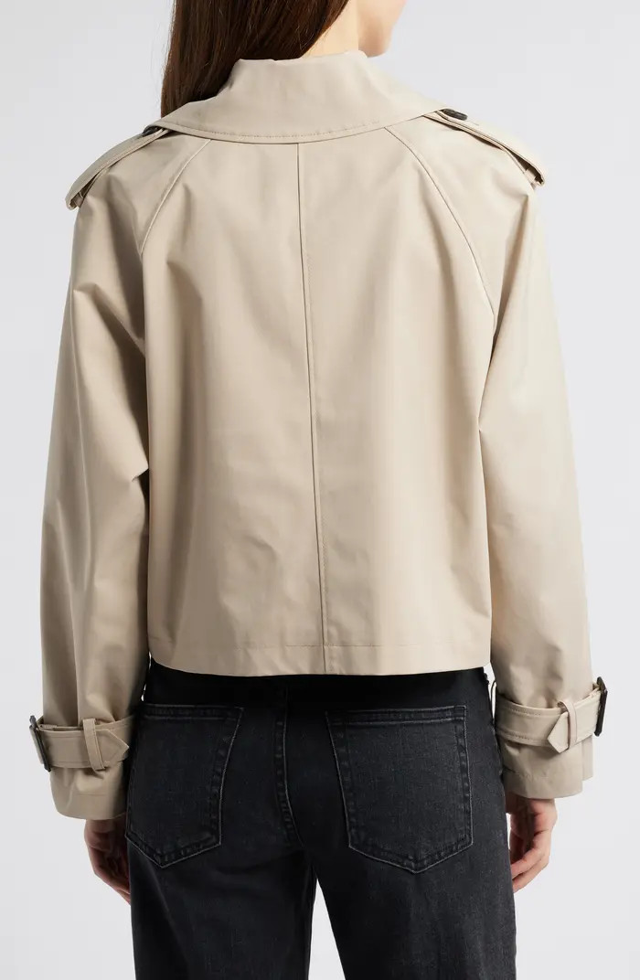 Double Breasted Crop Trench Coat | Nordstrom