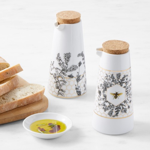 Williams Sonoma Honeycomb Ceramic Oil Containers, 12oz, Set of 2 | Williams-Sonoma