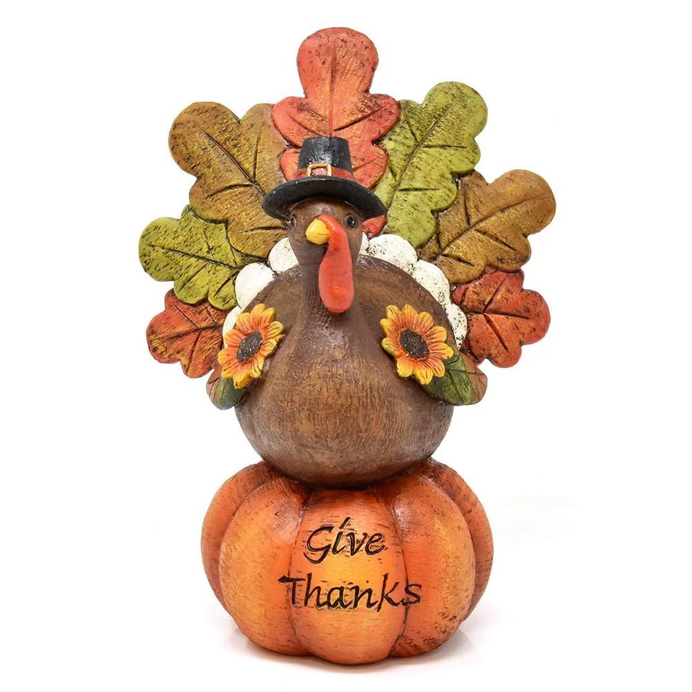 Thanksgiving Decorations Resin Turkey Pumpkin Ornaments Tabletop Turkey Fall Autumn Decor for Tha... | Walmart (US)