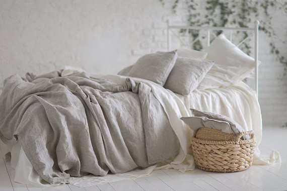 Linen Duvet Cover Natural: King Queen Full Twin Stonewashed | Etsy | Etsy (US)