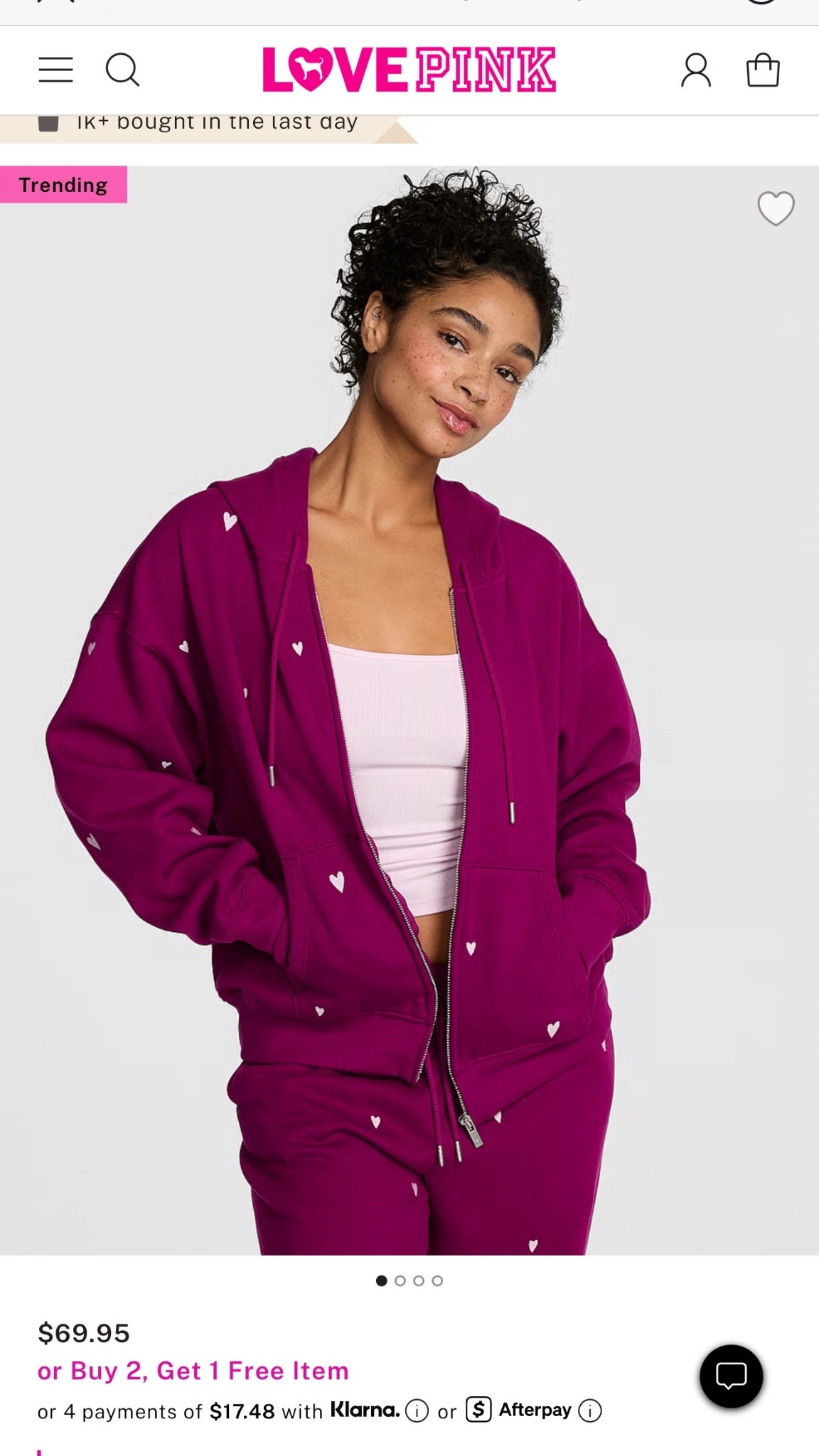 Super cute PINK zip up on sale 

#LTKBeauty #LTKgrwm #LTKValentine