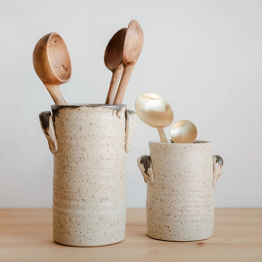 Stoneware Utensil Crock | Roan Iris