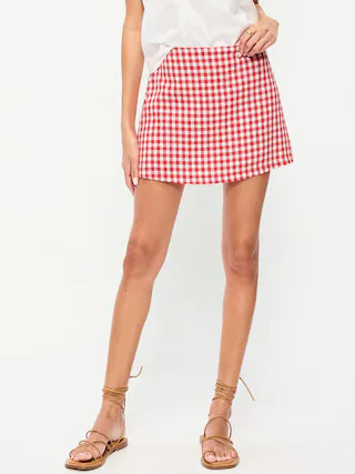 Linen-Blend Micro Skort | Old Navy (CA)