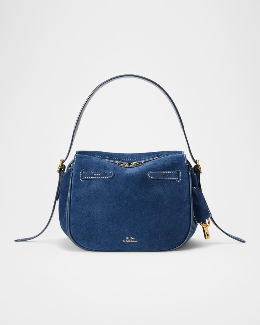 Polo ID Suede Small Satchel Bag | Neiman Marcus