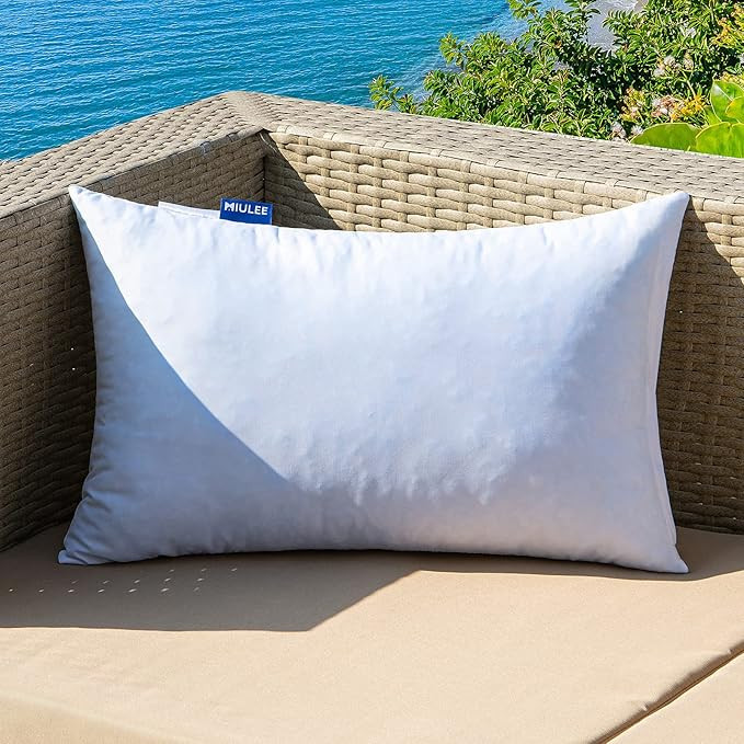 MIULEE Throw Pillow Insert, 12x20 Inch Decorative Shredded Memory Foam Throw Pillows, Water Resis... | Amazon (US)