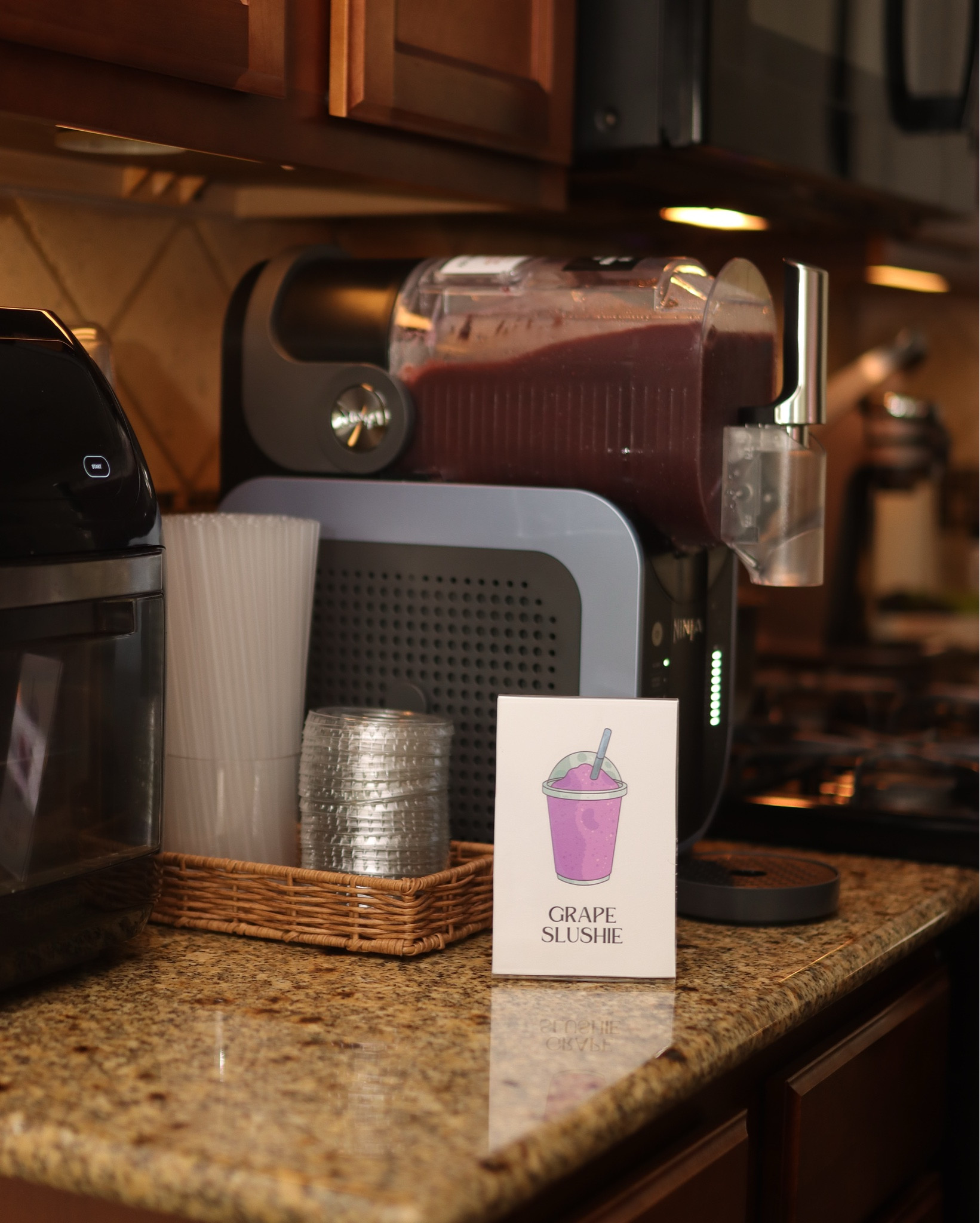It’s me collecting kitchen gadgets and LOVING IT! Made a grape slushie with my Ninja Slushie Machine and it’s soooo good! I’m getting better at making these.