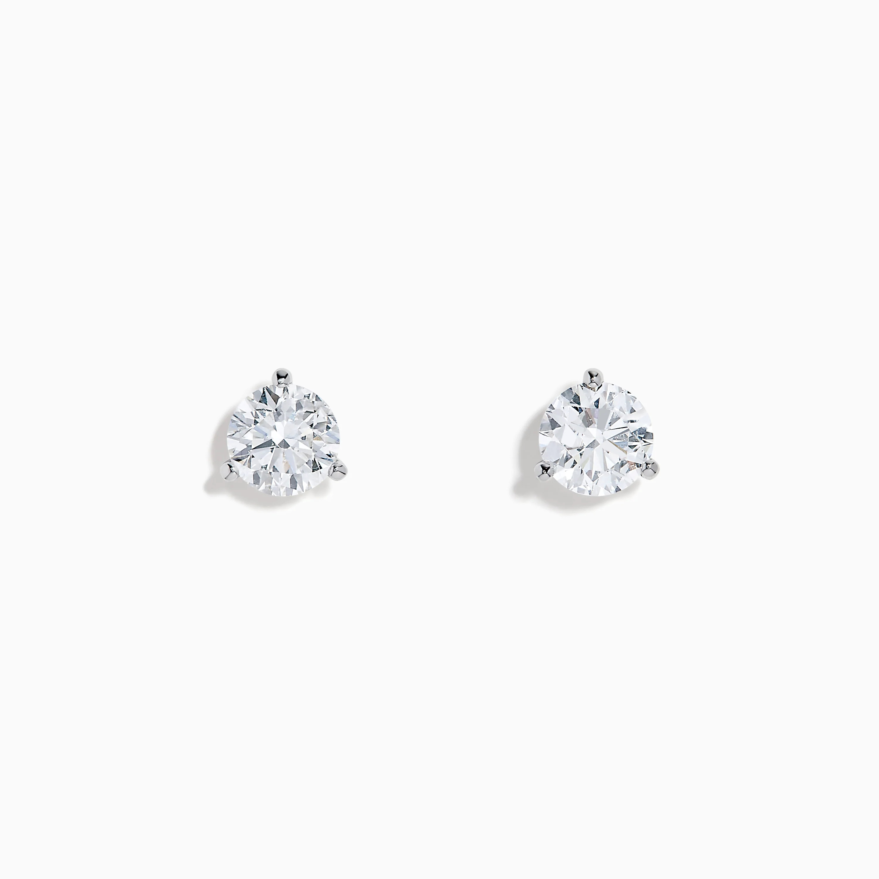 Lab Grown Diamond 2.00ct Stud Earring in 14K White Gold | Effy Jewelry