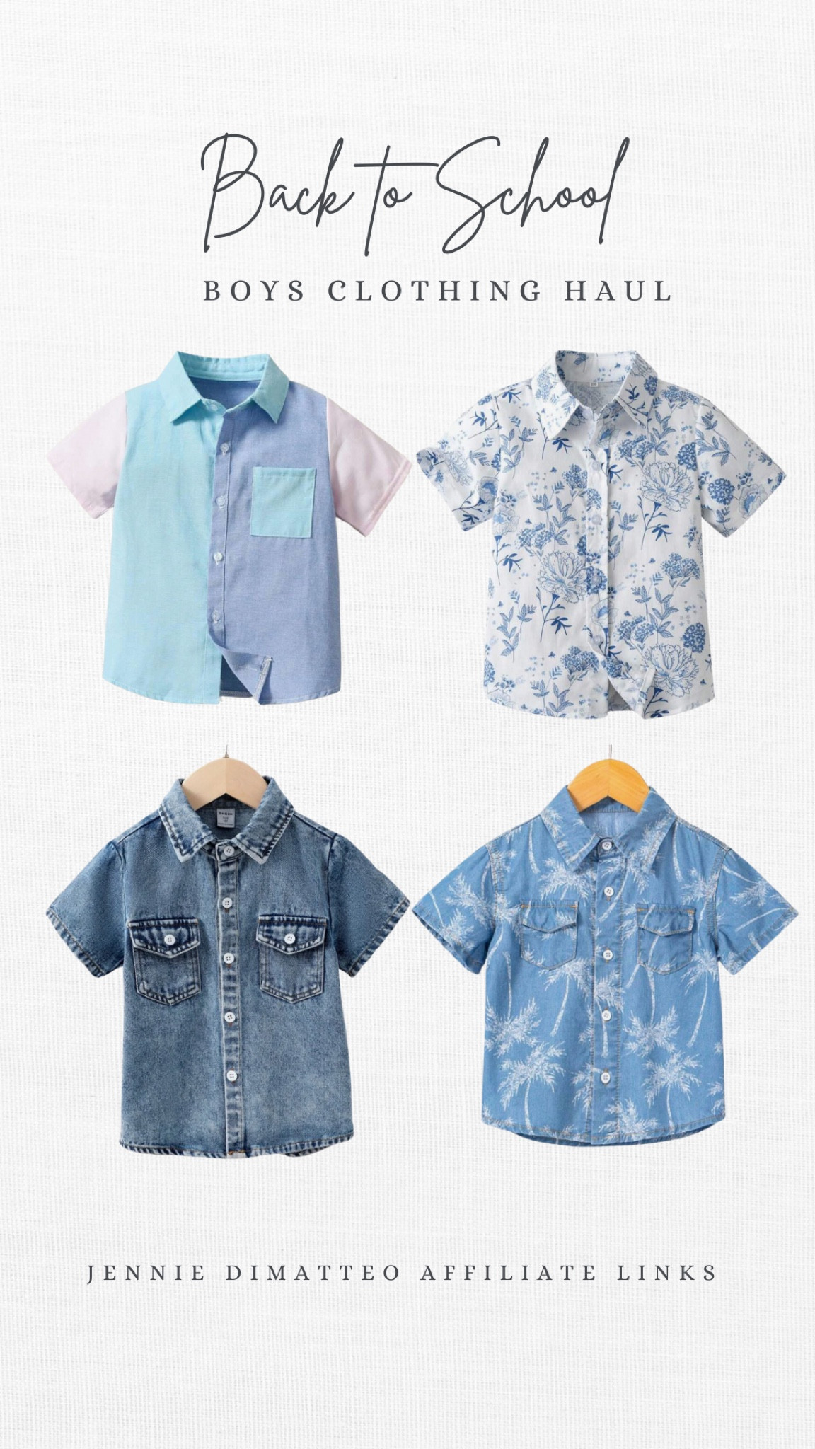 Back to school clothes for little boys! These were all so affordable and were great quality! The jean shirt is going to be perfect for fall photos!

Boys clothes. Boys shirts. Boys back to school. Jean shirt. Boys button up shirt.  Fall boys clothes. Little boys clothes  

#LTKBacktoSchool #LTKKids #LTKFamily