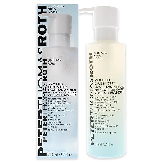 Peter Thomas Roth | Water Drench Hyaluronic Cloud Makeup Removing Gel Cleanser | Hydrating Facial... | Amazon (US)