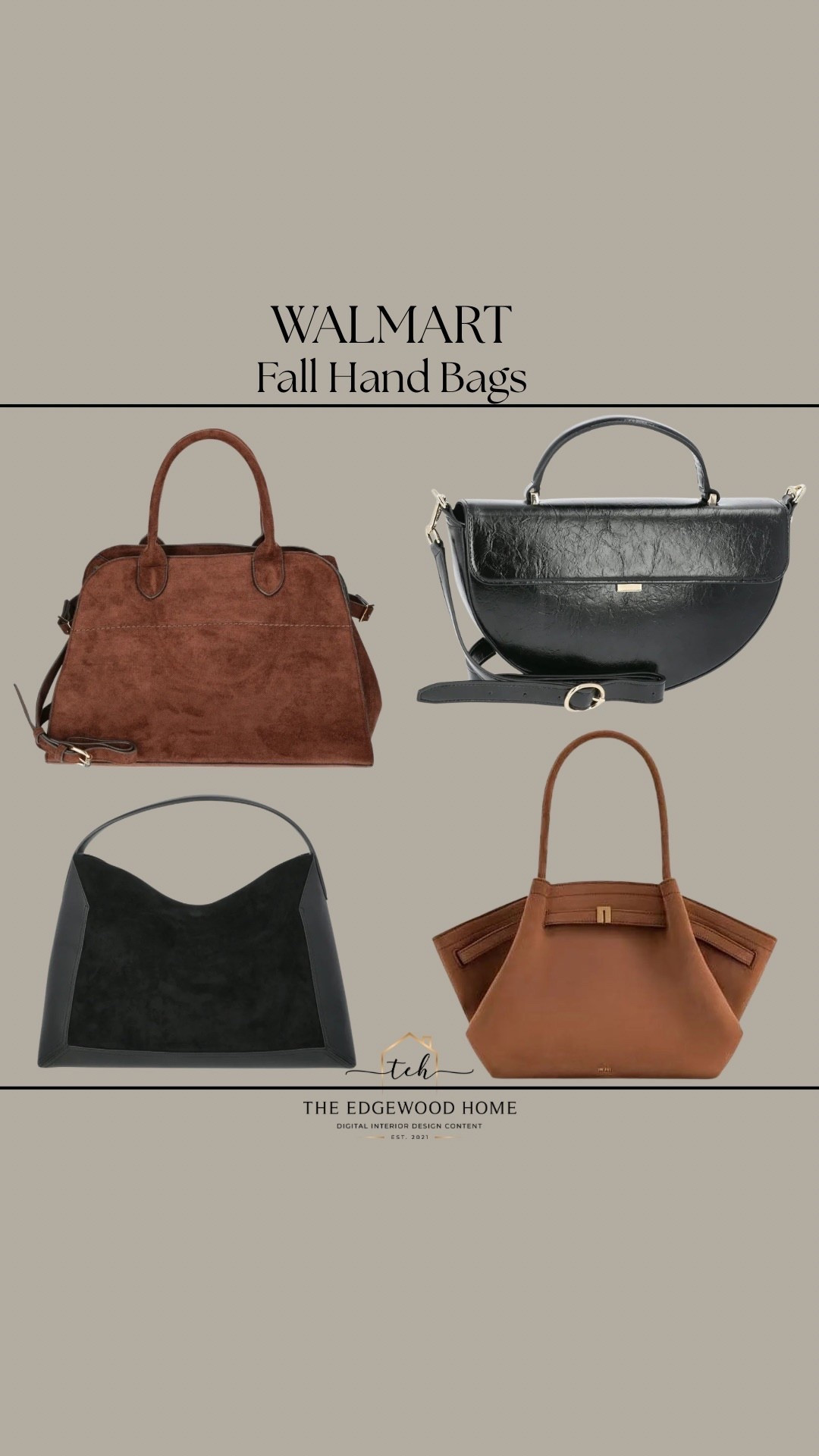 Fall Handbags from Walmart 

#LTKFindsUnder50 #LTKStyleTip
