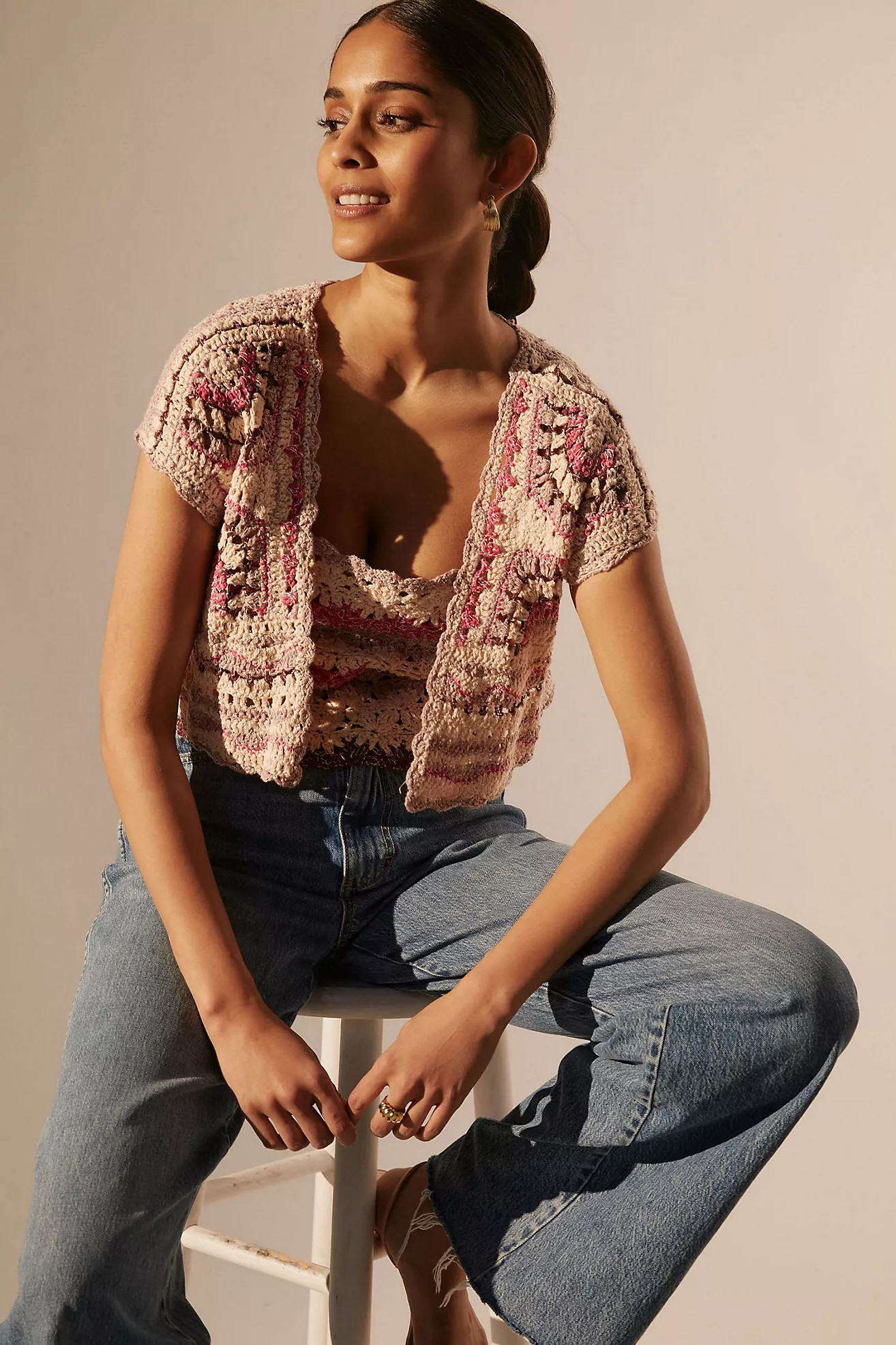 Pilcro La Cascada Crochet Cardigan | Anthropologie (US)