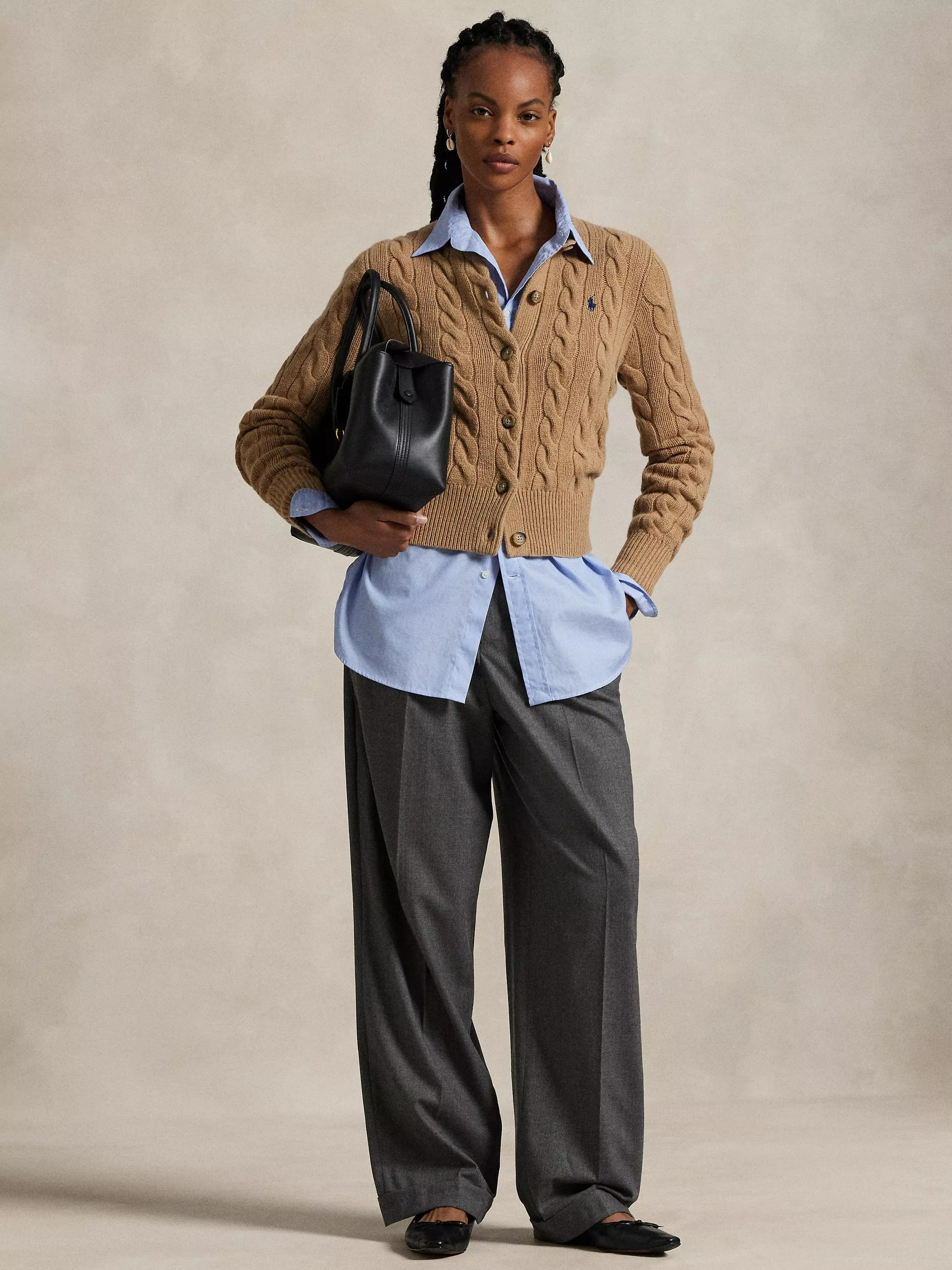 Polo Ralph Lauren Wool Blend Cable Knit Cardigan | John Lewis (UK)