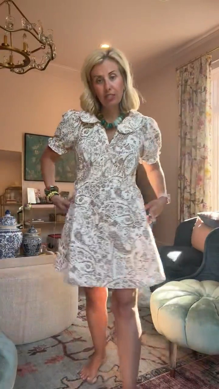 Rushing out the door is this adorable dress & sneakers! 
I’m in small dress & 8 sneakers tts. 

*Code - Catherine20 at Allie + Bess